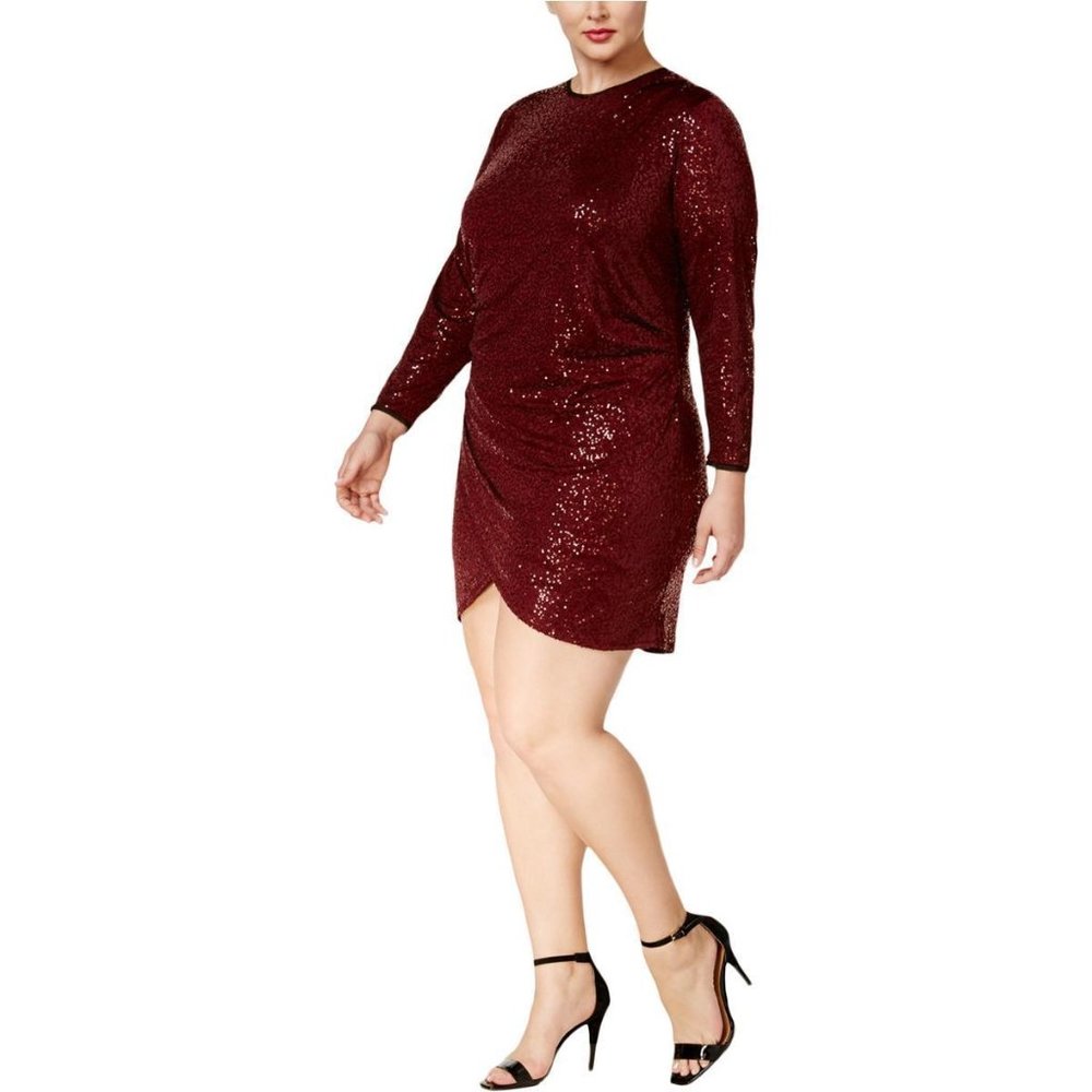 long sleeve sequins dress